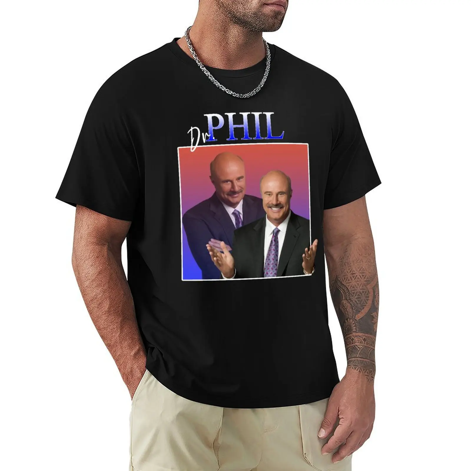 Dr. Phil 90's Retro Vintage Style T-Shirt Sun Block Outdoor T-Shirt — купить у AliExpress WW