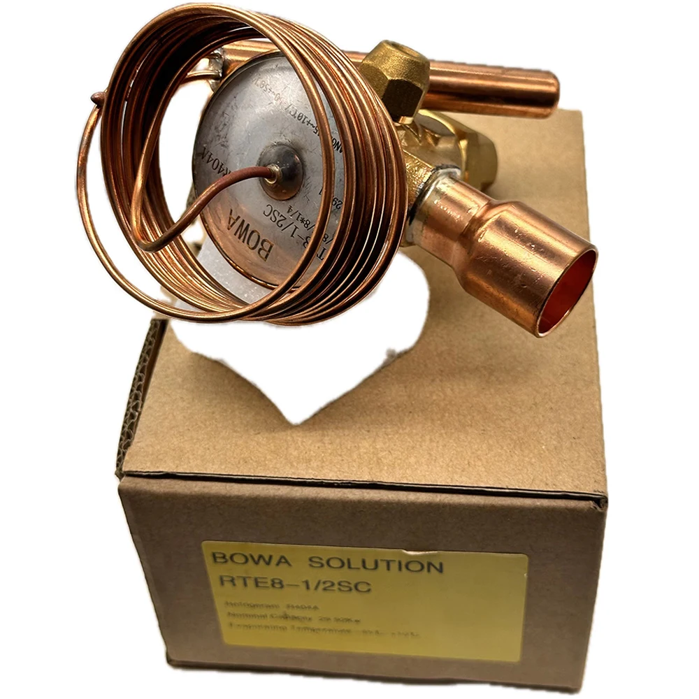 

8~10HP R507/R404a thermostatic expansion Valves with solder connection is for leakproof, high strength connection-to-body joint