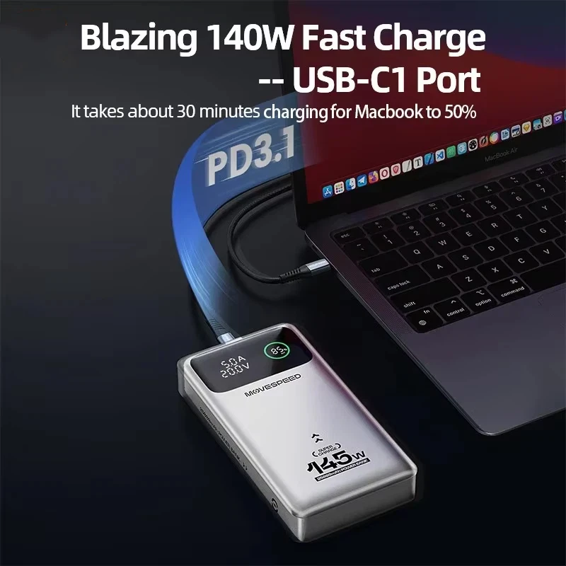 Lenovo M25Pro 145W Power Bank 25000mAh Type C Super Fast Charging Portable External Battery PowerBank For iPhone MacBook Laptop view 2
