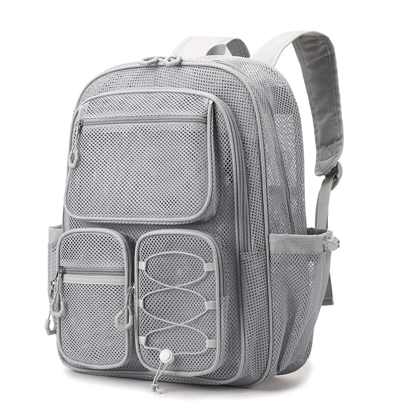 New Model of Open-top Backpack with Multiple Pockets, Large Capacity, Student Schoolbag, Multi-functional Casual Computer Bag