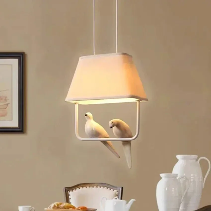 Lampe Oiseaux à Trois Têtes de Style Nordique Moderne et Simple, Luminaire Décoratif d'Nik, Idéal pour une Chambre à Coucher, un Restaurant ou une Chambre d'Enfant