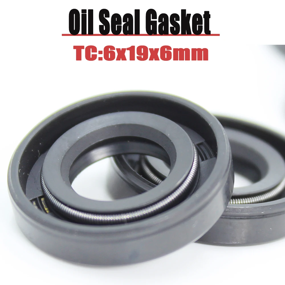 ID 6mm Oil Seal Gasket TC Type Inner 6x19x6 mm 10PC Bearing Accessories Radial Shaft FKM Seals