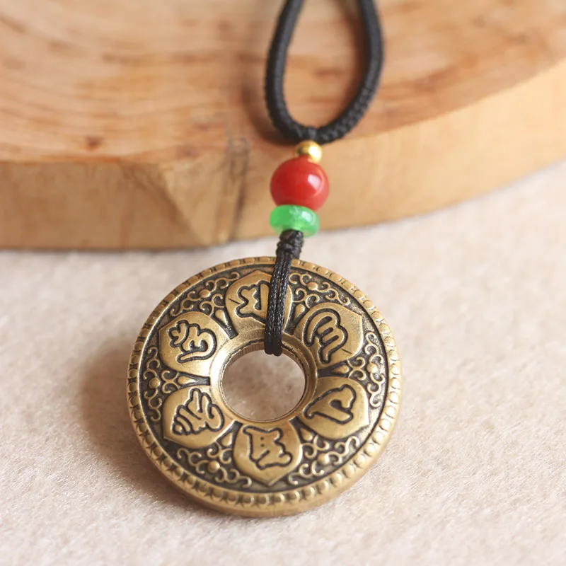 2022 Asia Tibet Thailand Temple master Mantra safety Good luck Buddha Amulet copper  all-powerful talisman