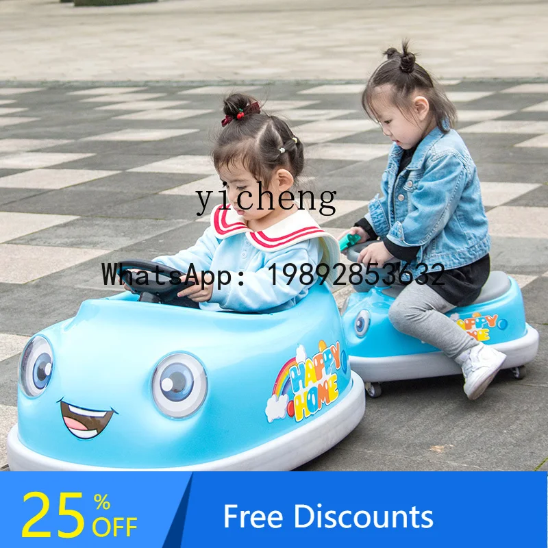 AG voiture électrique pour enfants contrôle à quatre roues bébé pousser moto bébé jouet voiture Portable enfants pare-chocs voiture