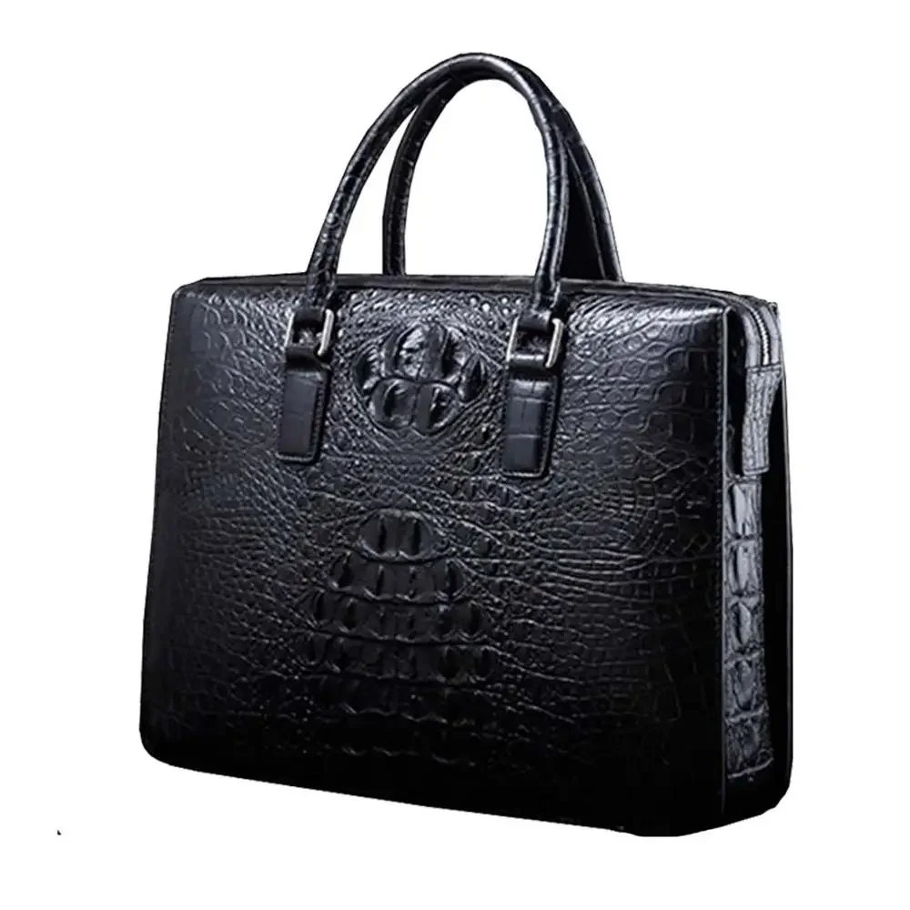 ourui  new  selling crocodile bag male  men briefcase  black  handbag men handbag crocodile leather men bag