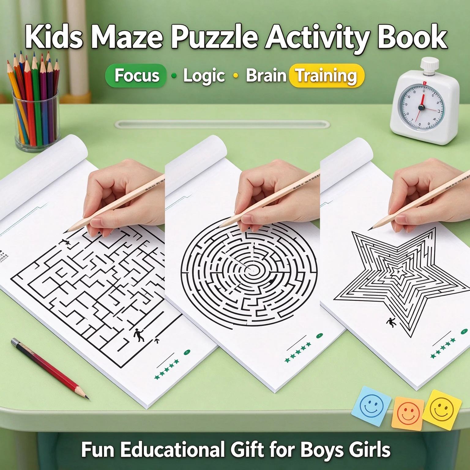 Maze Training Book Puzzle School Kids Improve Concentration Boost Thinking Attention Brain Development Holiday Educational Gift