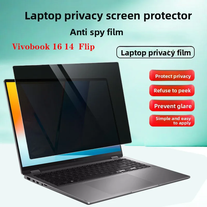 

Для ноутбуков ASUS Vivobook 16 14 Flip TP3607 14/16 дюймов TP3407: Защитная пленка для экрана с функцией конфиденциальности, антишпионская, от подглядывания