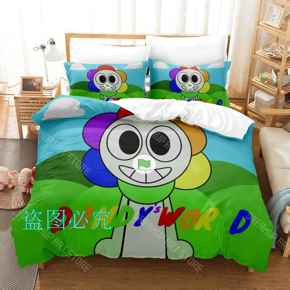 3D Printed Sprunki Game Incredibox Bedding Set for Boys Girls Duvet Cover Twin Queen King Full Single Double Sizes
