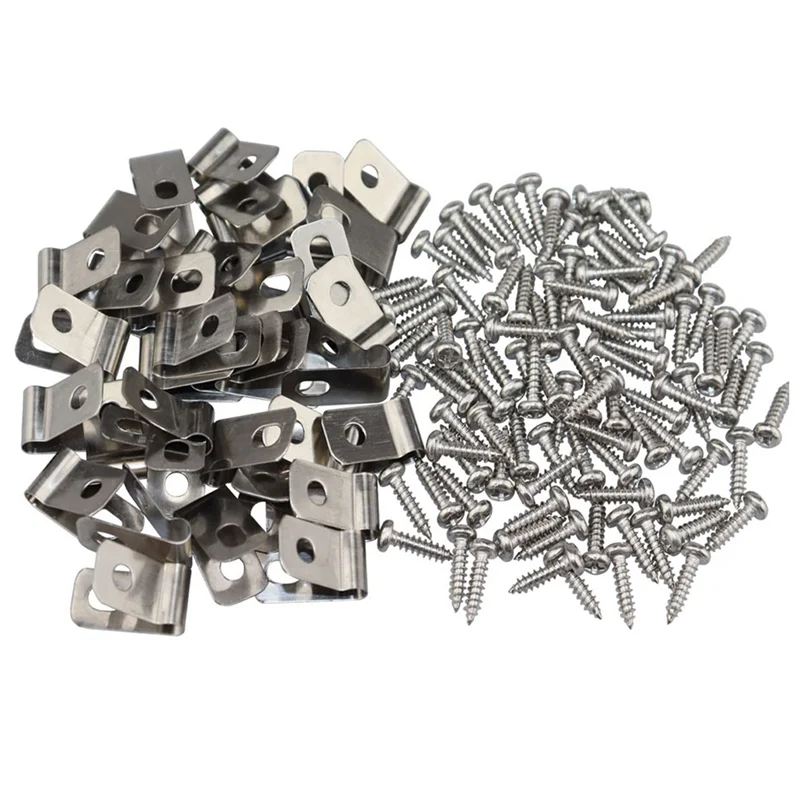 

ABVJ-Wire Fence Clips, 300 Pieces Fence Wire Clamps Aluminum For 12-16 Gauge Welded Wire To Wood, Metal Or Vinyl Fence