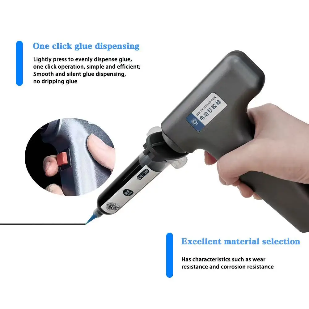 XUANXING Type-C power supply Electric glue gun Multifunctional 10CC/30CC Syringe flux booster push rod Automatic glue dispenser