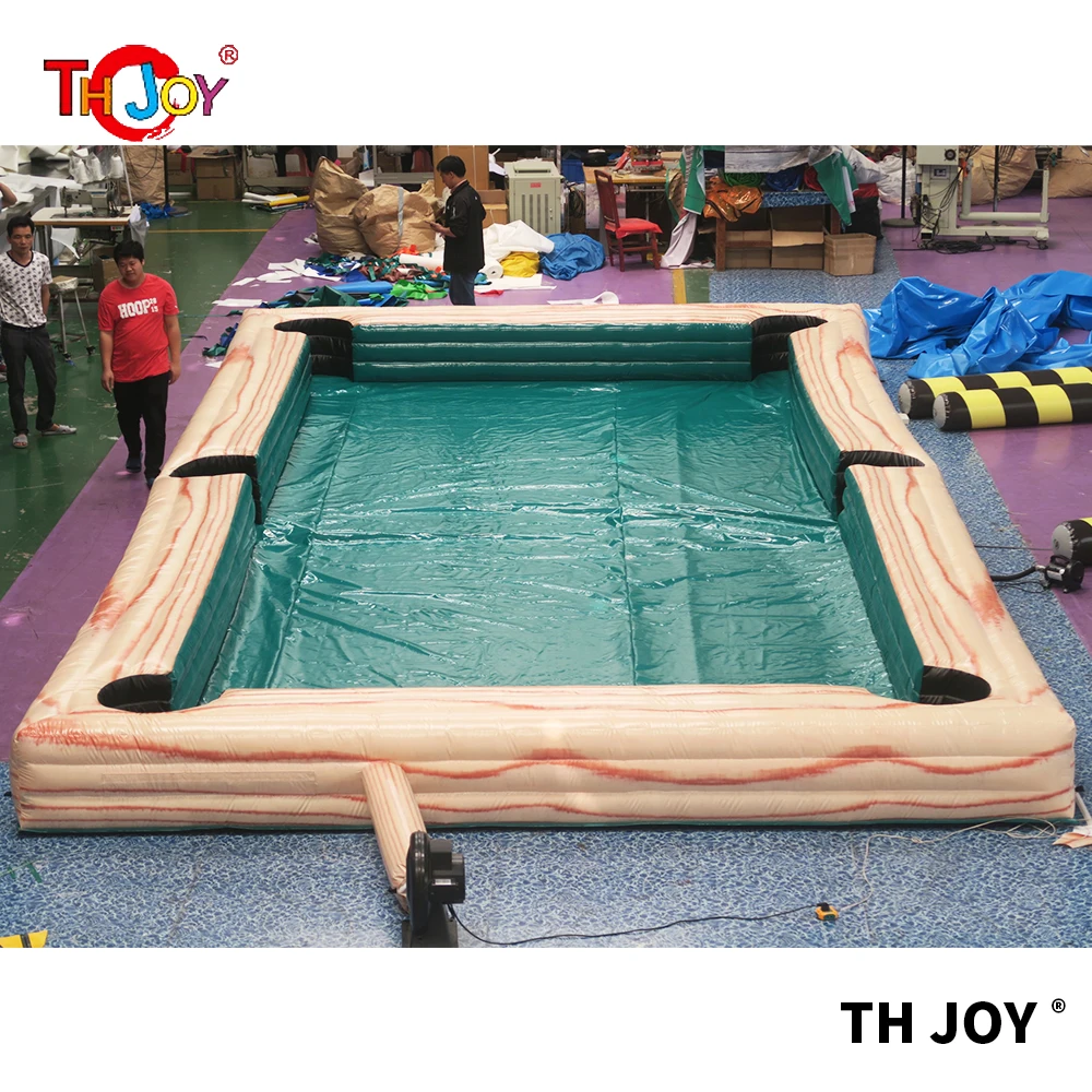 Free shipping, pvc inflatable soccer table/giant inflatable snooker pool table for adults/inflatable football billiard pool game