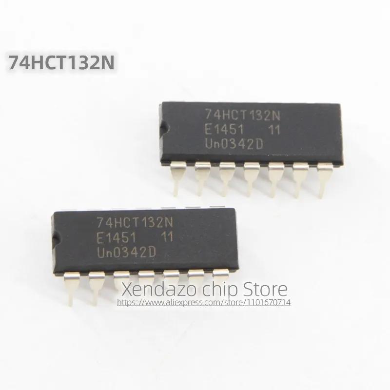 5pcs/lot 74HCT132N 74HCT132 DIP-14 package Original genuine Logic chip