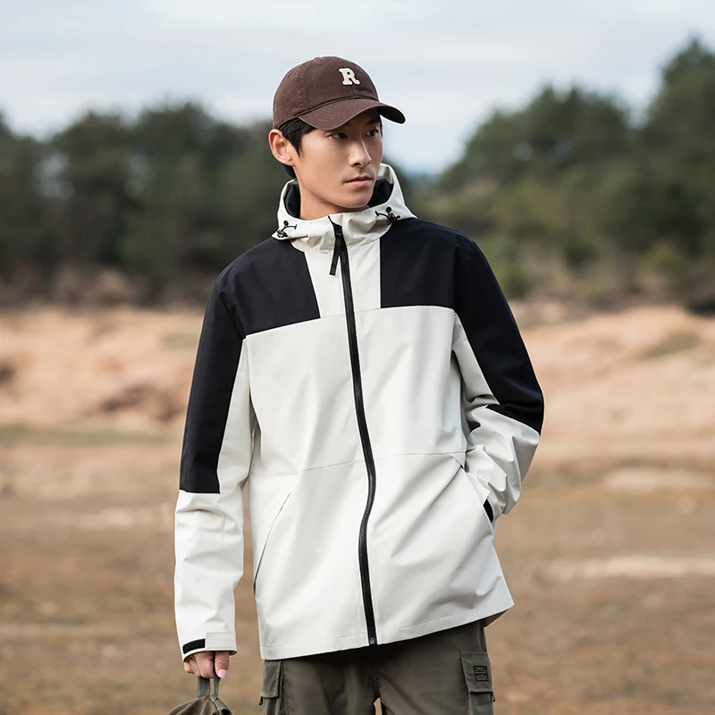 Waterproof Rain Jacket Unisex Outdoor Trekking Windbreaker Windproof Breathable Mountaineering Coat for Spring Fall S-4XL