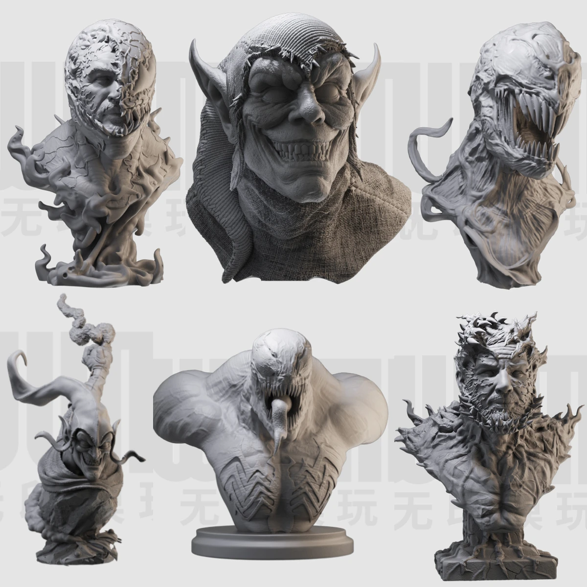 

1/10 Bust GK Resin White Mold figure Model
