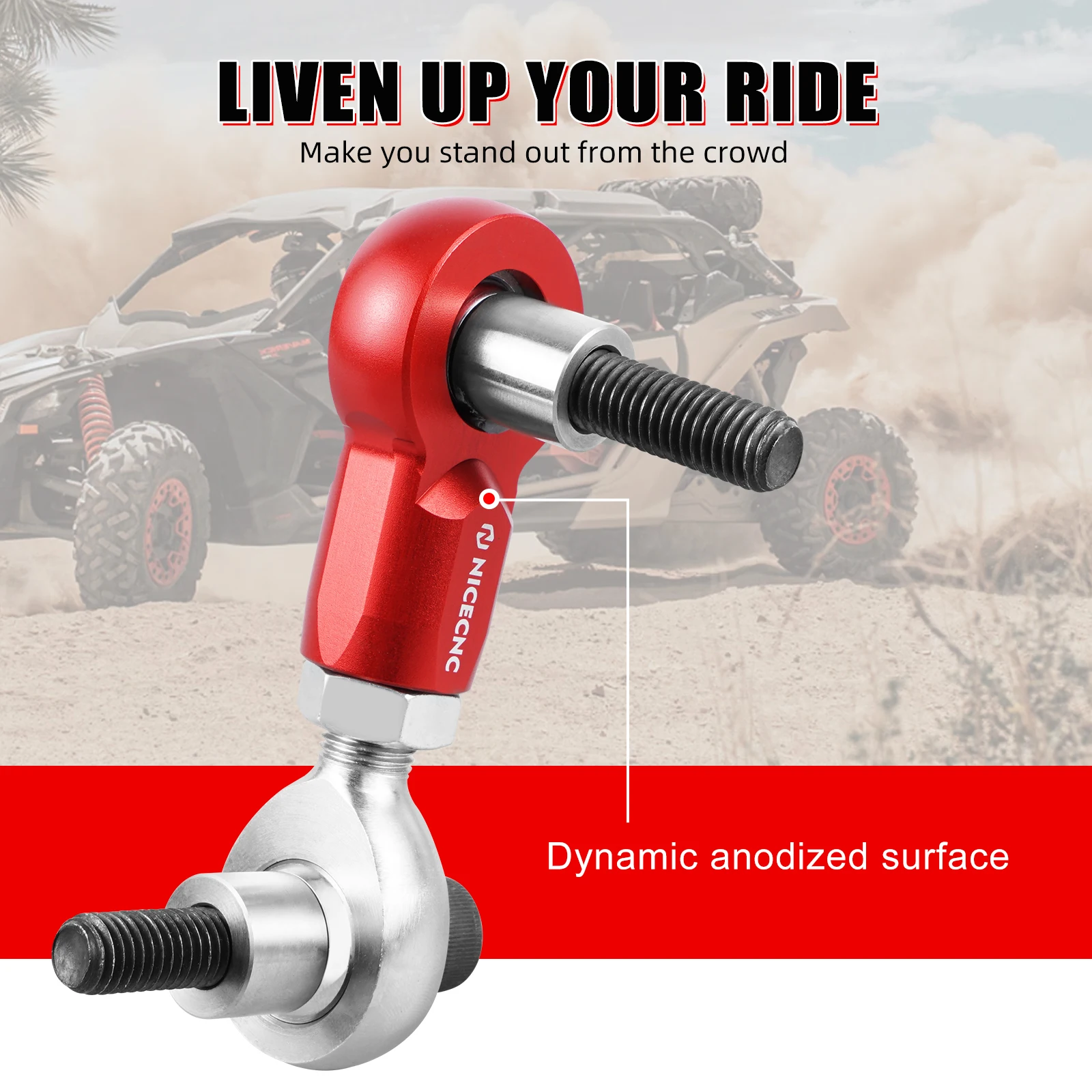 NICECNC Für Can-Am Maverick X3 2017-2023 Vorder- und Hinterachs-Stabilisator-Kit Max R 4x4 Turbo Anti-Roll-Stabilisator Aufhängungsteil – Detail 7