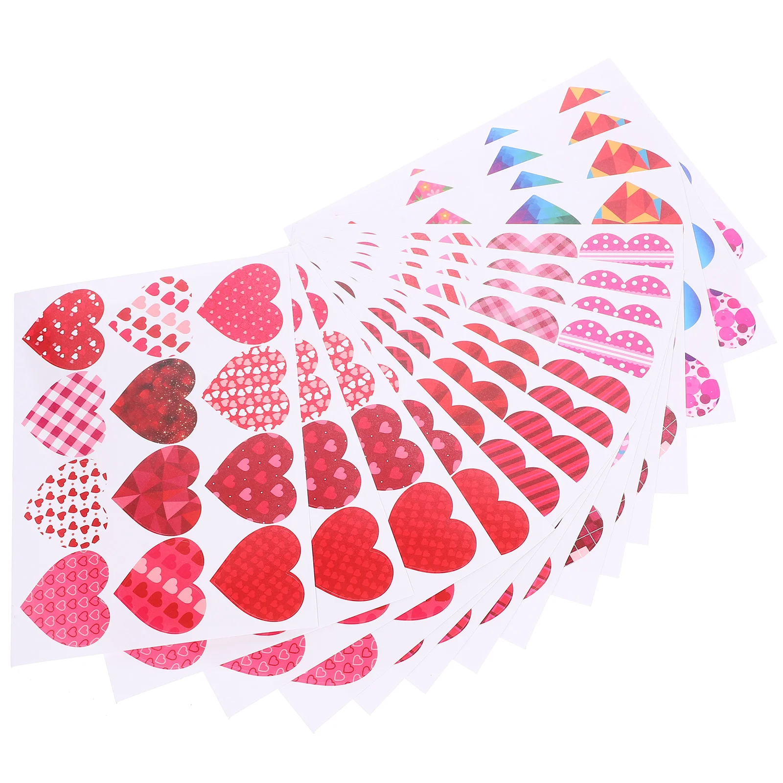 16 Sheets Love Stickers Valentines for Gift Envelopes Sealing Labels Heart Wedding Favours Bag Valentine's Day