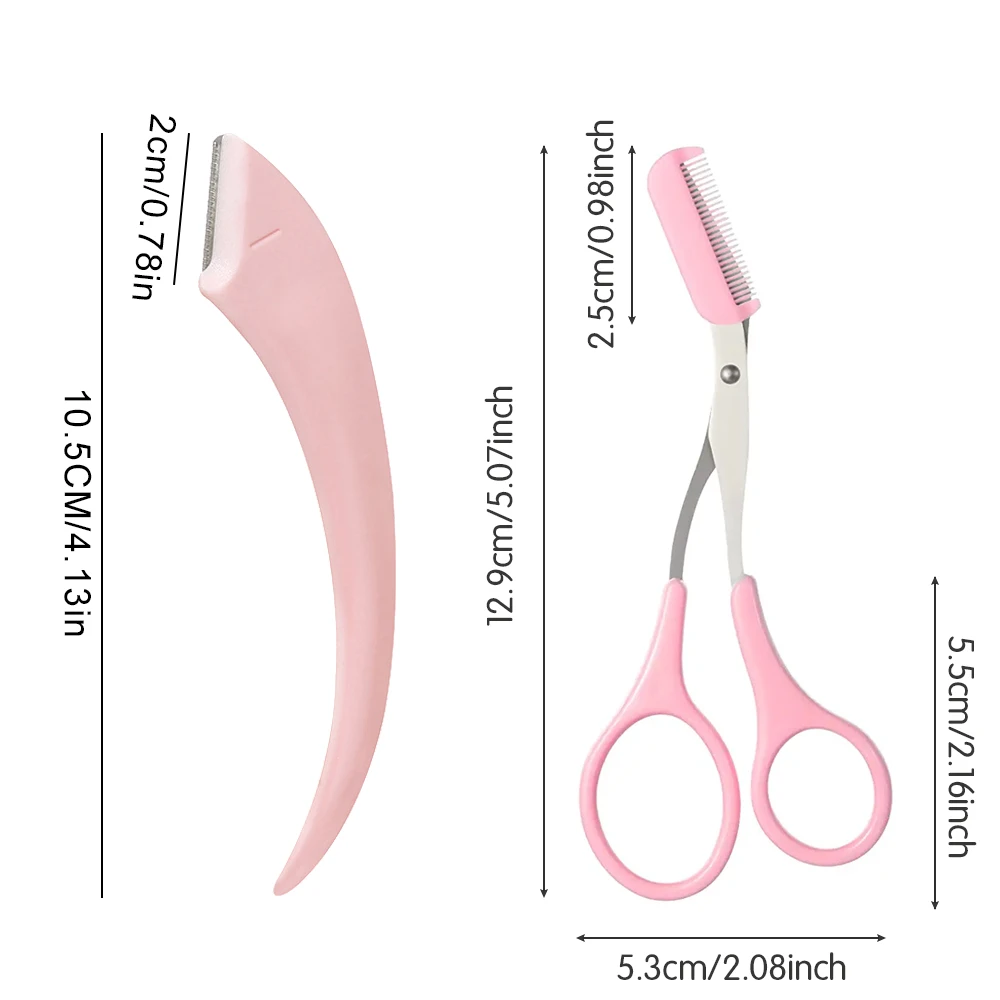 Eyebrow Scissors for Women Eyebrow Trimmer Scissors with Comb Eyebrow Shaping Cut Comb Scissors Beauty Accessories for Men Women