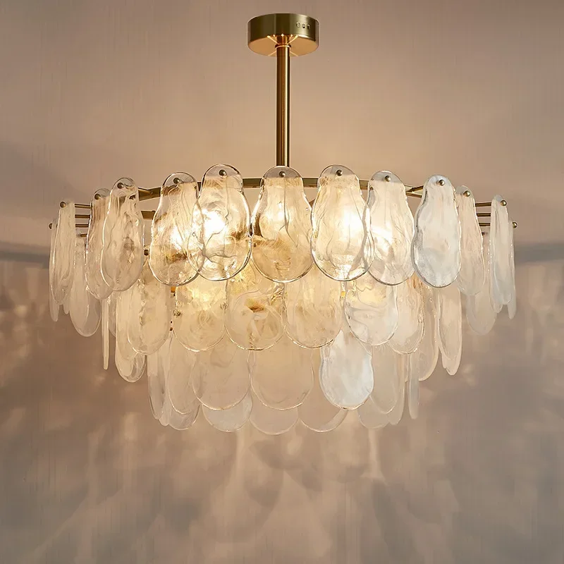 Postmodern luxury chandeliers glass LED pendant light Nordic minimalist home decoration dimming living room bedroom lighting