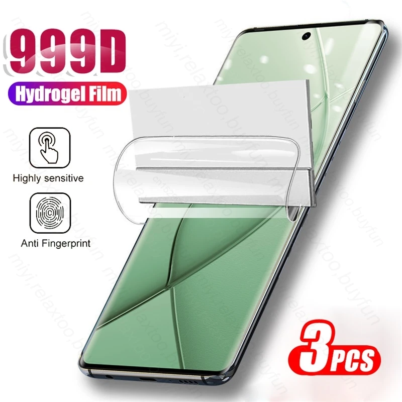 Spark20Pro+ Case 3PCS 999D Curved Soft Hydrogel Film For Tecno Spark20 Spark 20 Pro+ Pro Plus 20C 4G Screen Protectors Not Glass