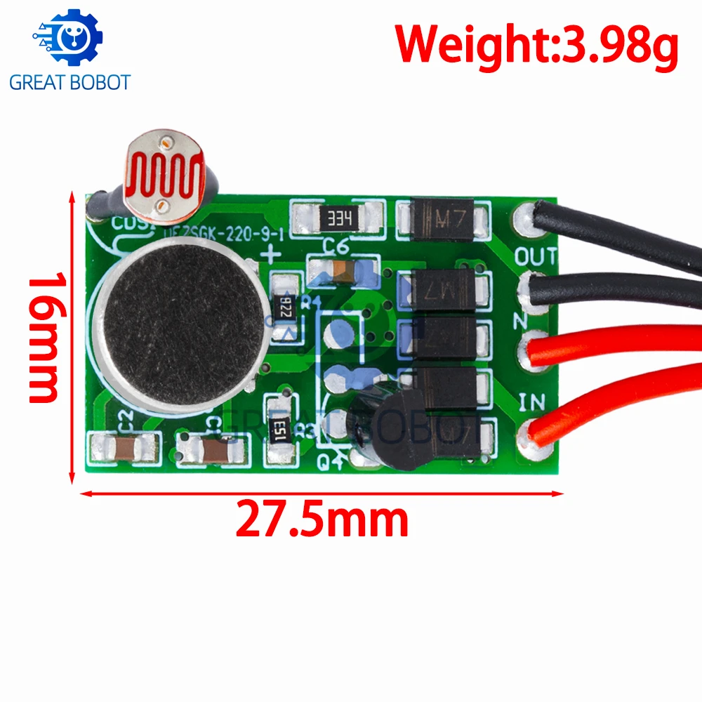 220V voice controlled driving template, bubble LED controlled driving induction module, intelligent voice controlled induction