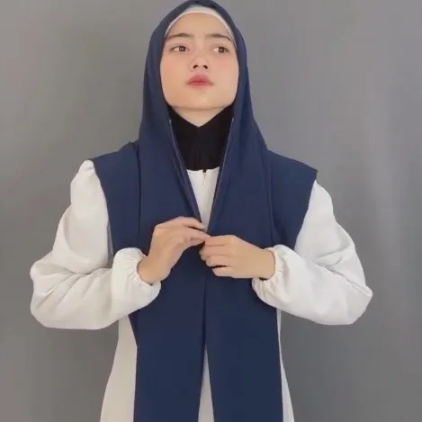 Lenço de chiffon do oriente médio turbante com zíper eid mulheres muçulmanas pronto para usar hijab árabe xales islâmicos malásia lenço envoltórios