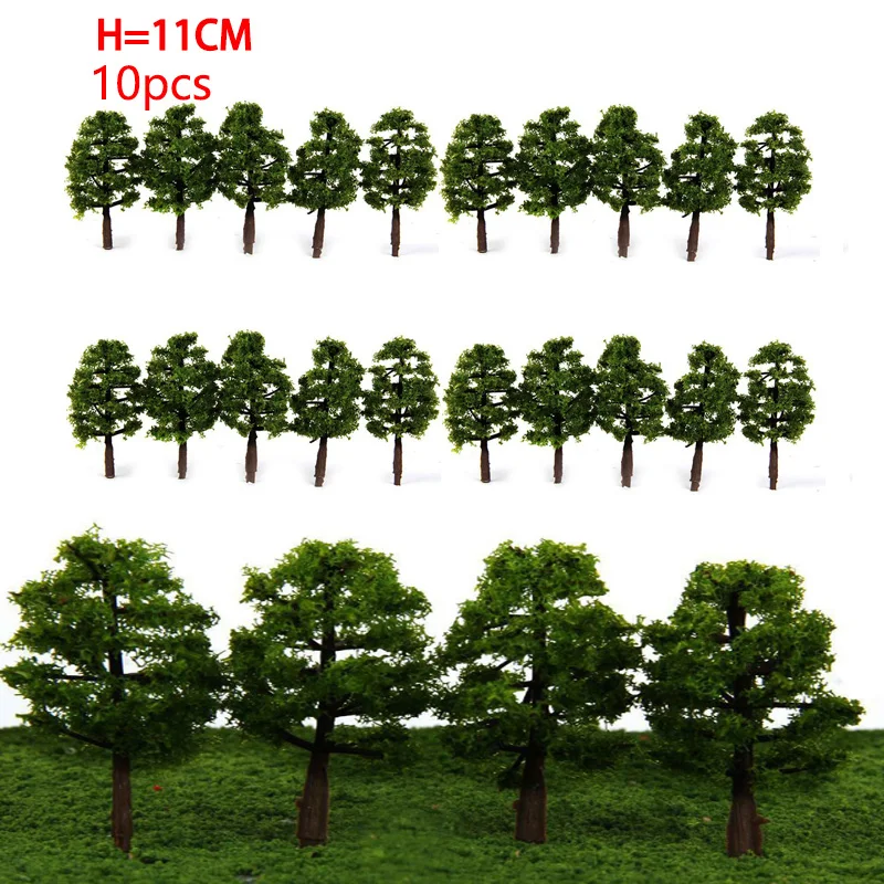 10 Teile/beutel HO Skala Bäume Zug Eisenbahn Park Garten Landschaft Layout Miniatur Modell Baum Gefälschte Bäume Für DIY Landschaft Handwerk