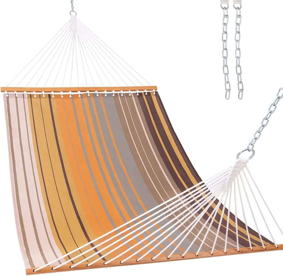 

Quick Dry Double Hammock with Spreader Bar, Textilene Fabric, 450 lbs Capacity for Outdoor Patio Poolside Backyard Beach