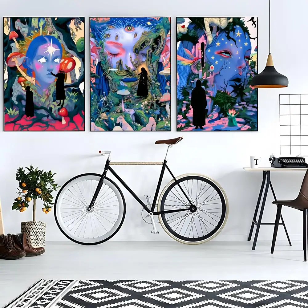 Reincarnation and rebirth Illustration Art Emotion Vision Poster Sticky Poster Paper Sticker DIY Room Bar Cafe Wall Decor Gift