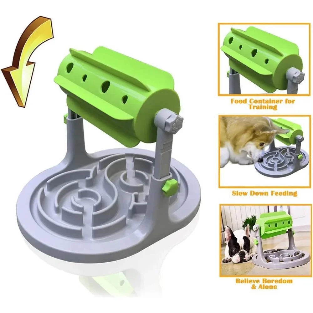 Dog Puzzle Roller Missing Food Toy Rolling Adjustable Puzzle Slow Eat Cat Dog Bowl Utensils Roller Leak Food Anti Choke Slower