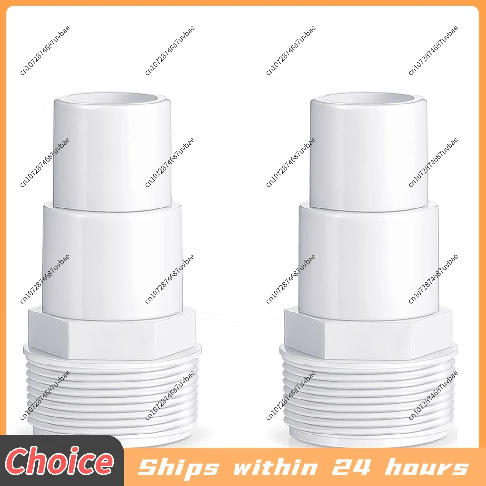 1/2pcs Threaded Hose Fittings Connector 3.8cm/1.5inch Pool Filter Pump Hose Adapter Replacement for Hayward SPX1091Z7 SPX1091Z4