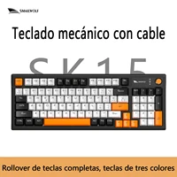 SMAILWOLF SK15 Teclado mecánico con cable para juegos de ordenador portátil Rollover de tecla completa personalizado en español