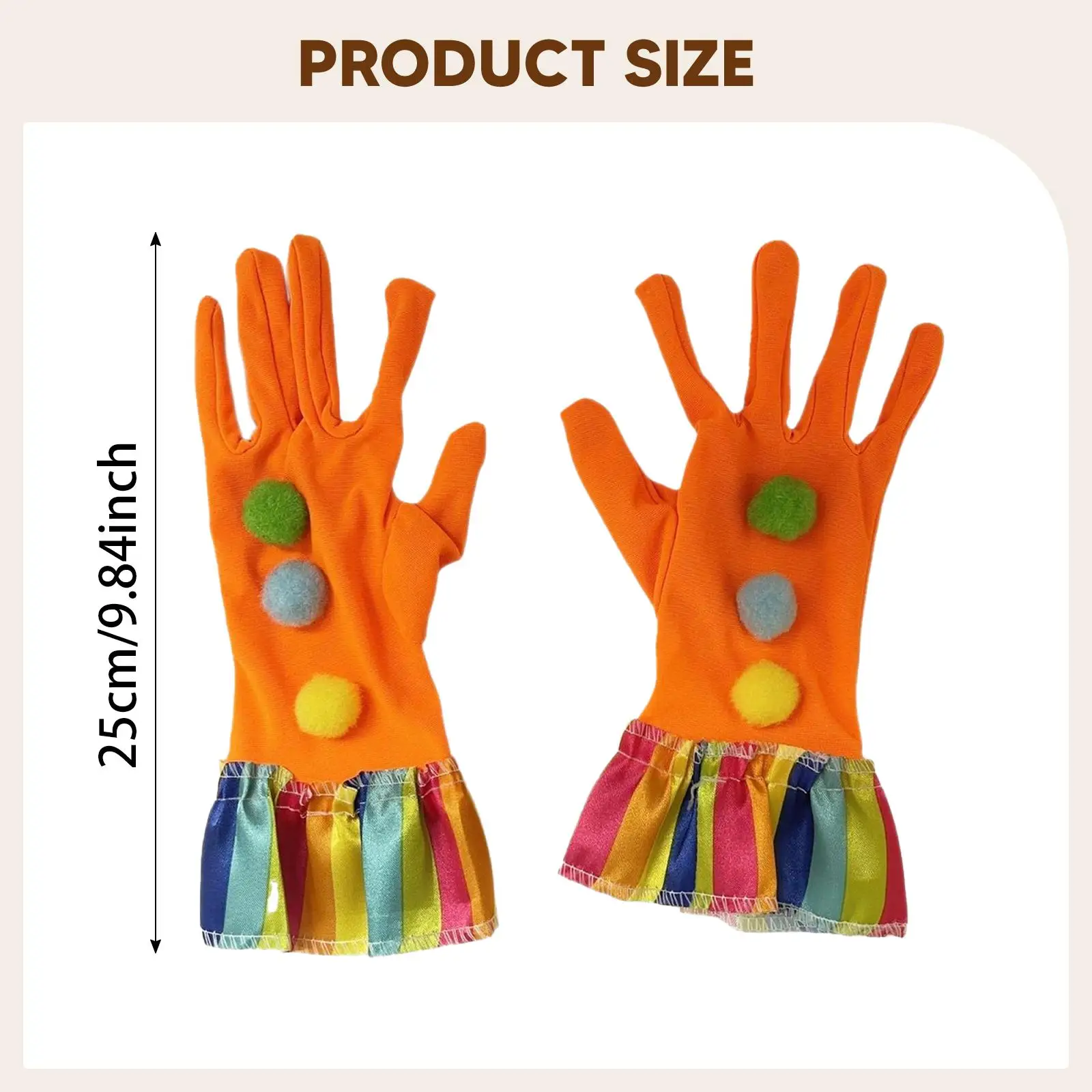 ถุงมือตัวตลกฮาโลวีน ของขวัญ ถุงมือปาร์ตี้ อุปกรณ์ประกอบฉากถ่ายภาพ อุปกรณ์เสริมชุดแฟนซี สำหรับงานปาร์ตี้ งานเทศกาล งานสวมหน้ากาก บทบาทสมมติ