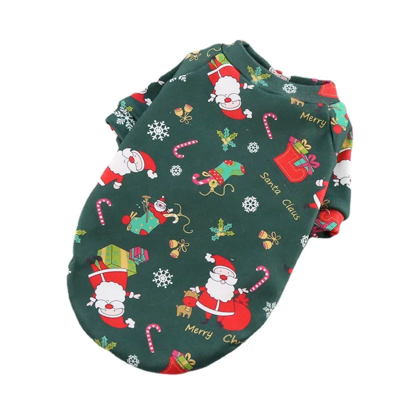 Fleece-Lined Christmas Printed Sweater, Medium and Large Dog, Cat Clothes, Spring, Clothes for dogs