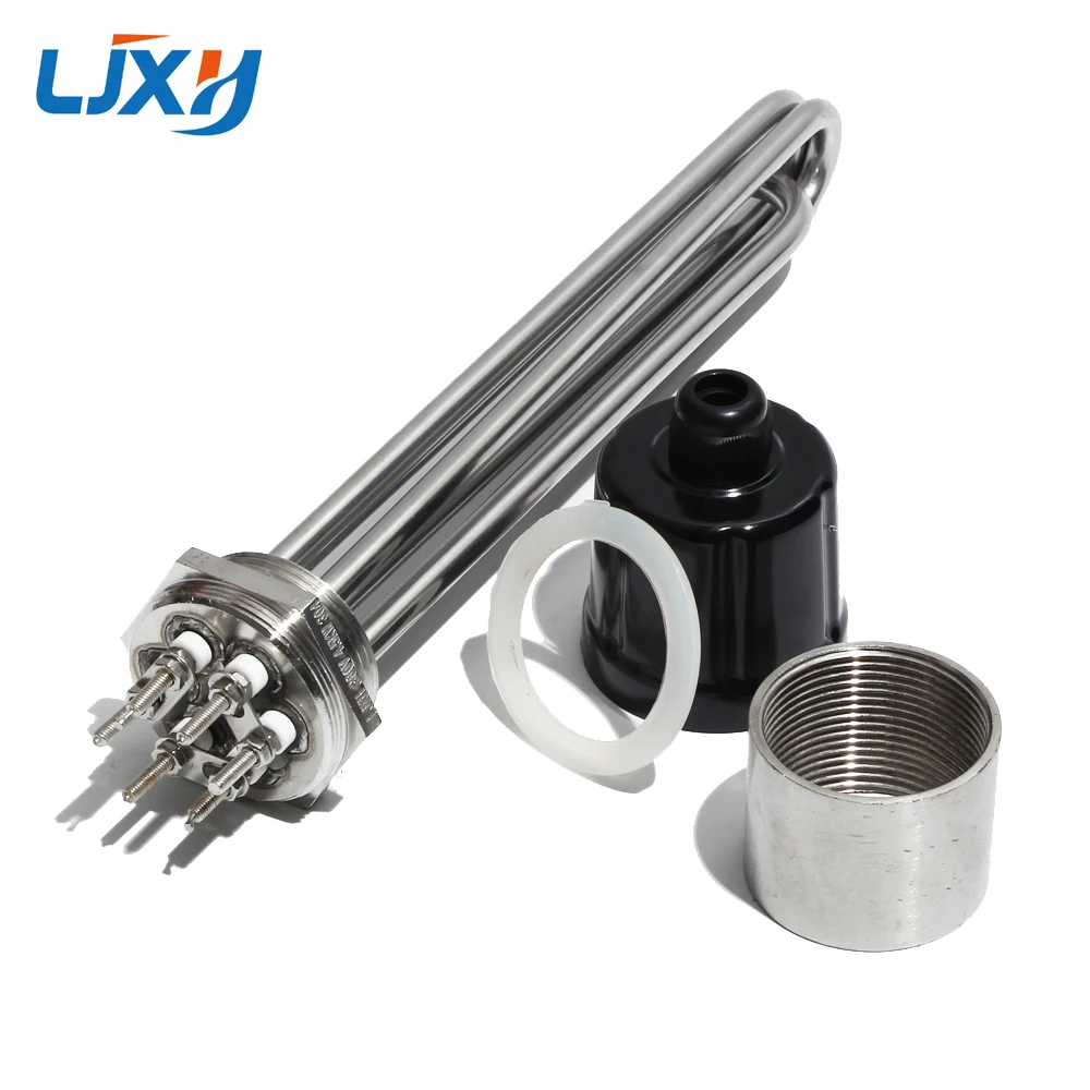 LJXH 304 Stainless Steel 220V/380V DN32(41mm) Tubular Water Heating Element 3KW/4.5KW/6KW/9KW/12KW