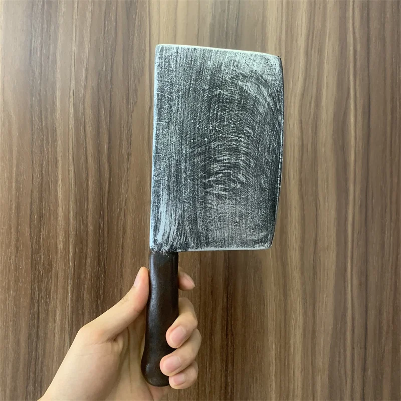 Classic Knife Weapons Prop Safety Rubber Movie Cosplay Scare Chopper Event Performances Halloween Kid Gift Early Education