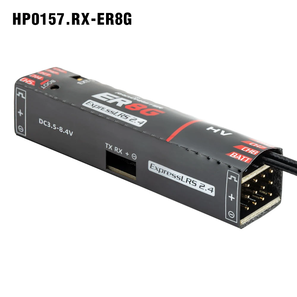 Radiomaster PWM Mini-ontvanger ER4 ER6 ER6G ER6GV ER8 ER8G ER8GV 4-8CH CRSF ExpressLRS 2,4 GHz 100 mw voor RC Vliegtuigen Boot Auto