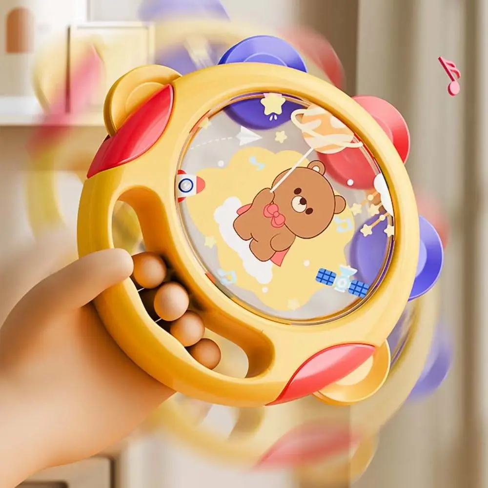 Brinquedos de aprendizagem pandeiros do bebê desenvolvimento da mão batendo tambor de mão instrumentos musicais som de percussão interativa