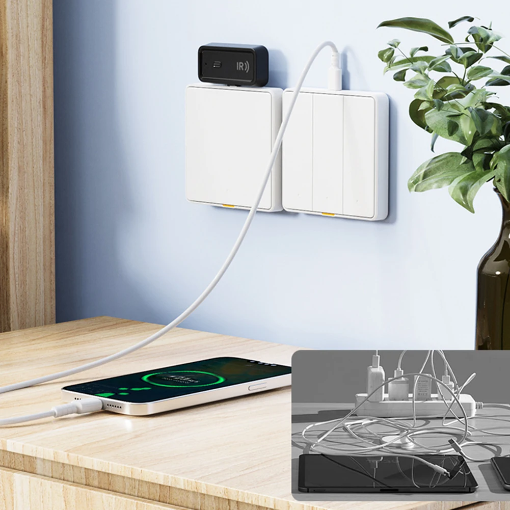 Mini mando a distancia inteligente para aire acondicionado, dispositivo con WiFi, BT, Alexa, Google Home, infrarrojos, reemplazo remoto para TV