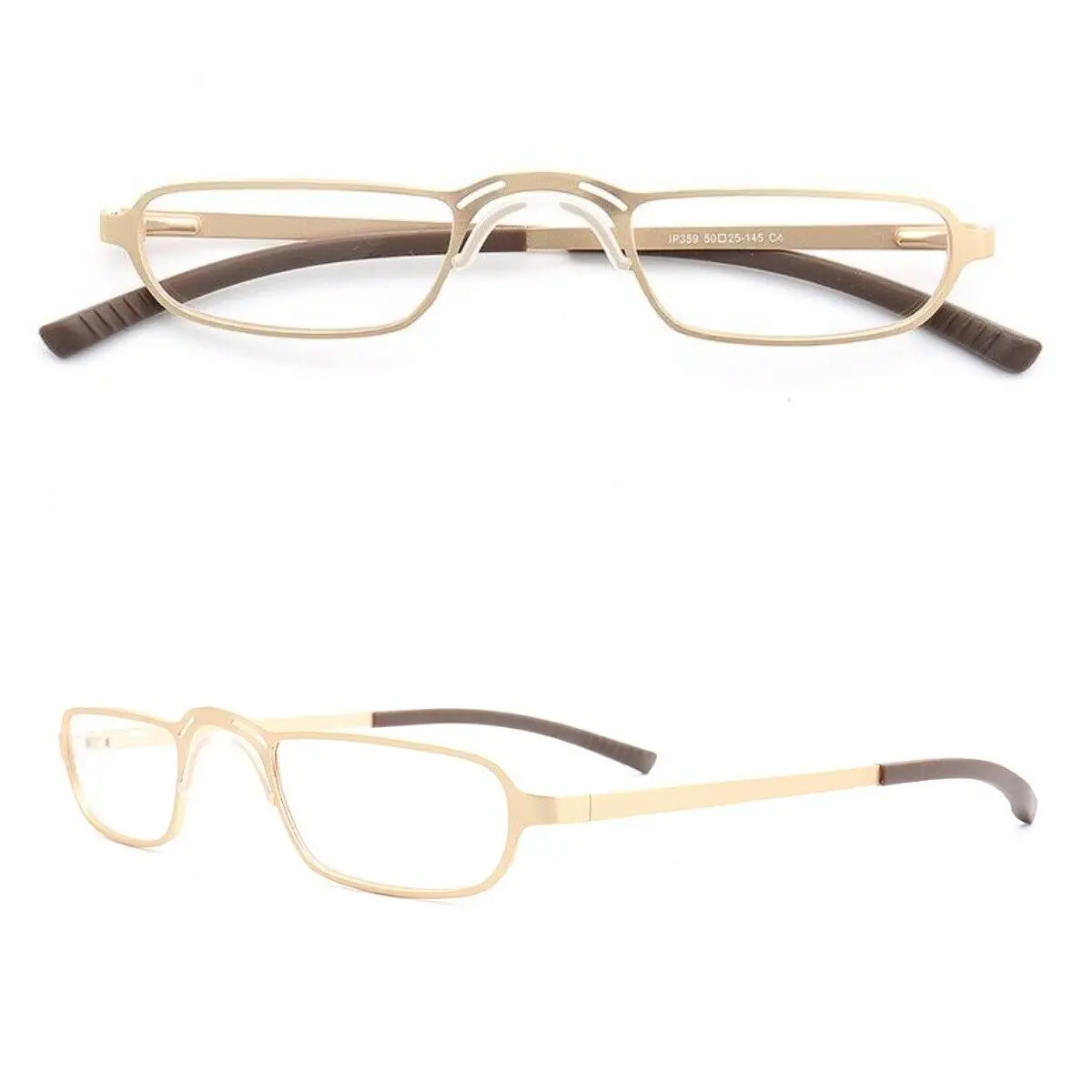 Retro Small Rectangle Reading Glasses Ultra Light Metal Women Men Reader Glasses  Myopia Precription Eyewear
