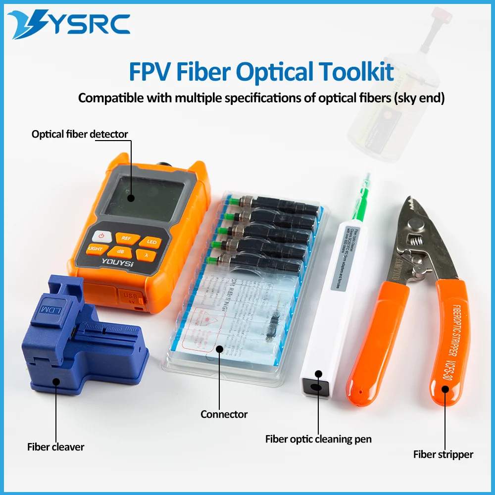 FPV Drone Fiber Optical Module Connection Tool Cleaning Pen/cutting Knife/wire Stripping Pliers/Detector for Fiber Optic Sky End