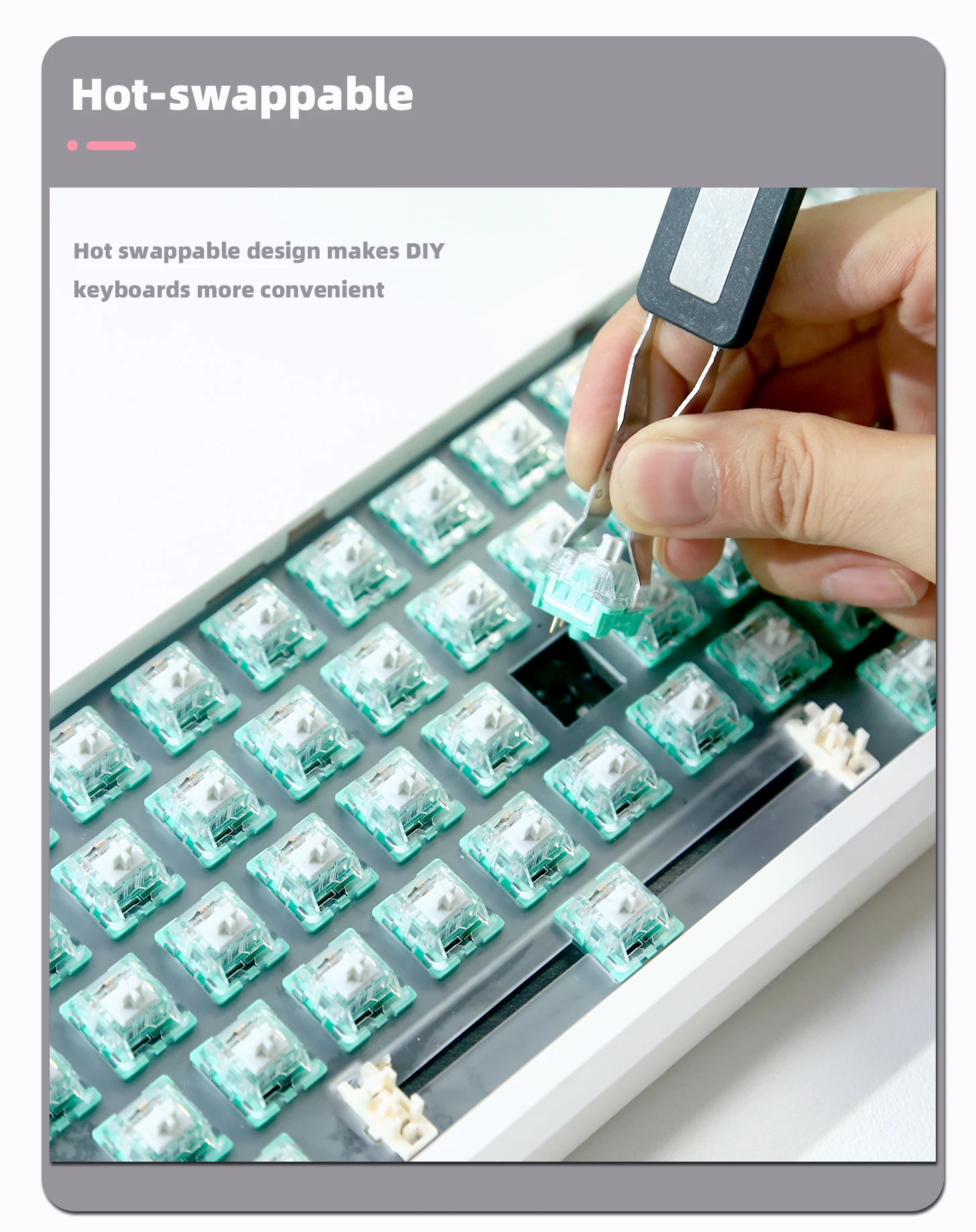 ZUOYA Gmk61 Mechanical Keyboard Kit Hot-swappable 3-mod Bluetooth 2.4G Wireless RGB Backlit Gasket Structure Keyboard