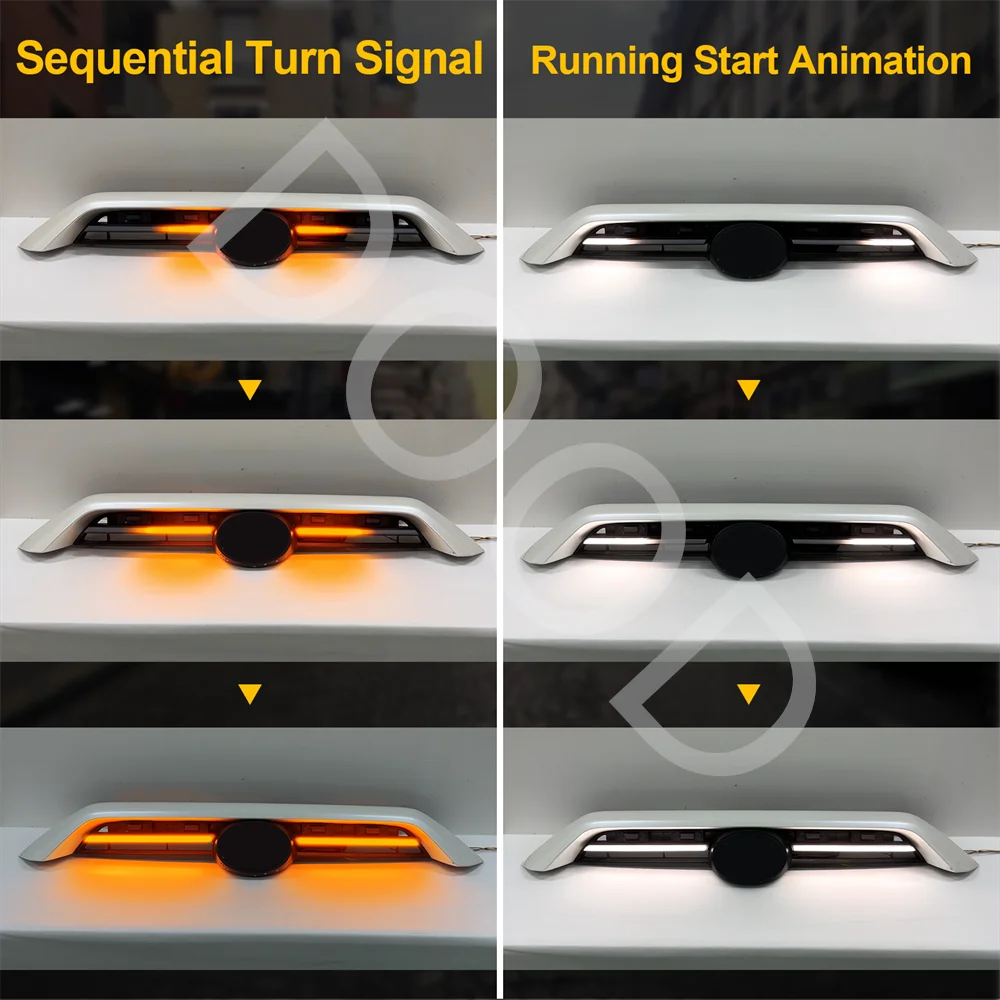 4Runner Led Lights fit for Toyota 4 Runner 2015-2023 Grills Led Drl Daytime Turn Signal Lights Front Lights Bar