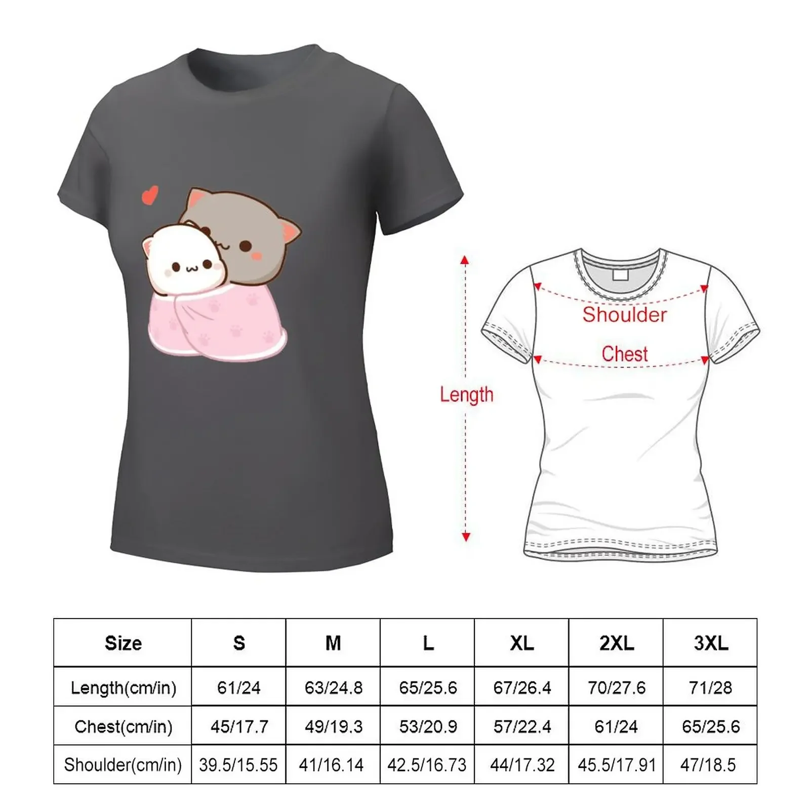 Mochi mochi peach cat anime T-shirt funny Female clothing cotton t shirts Women