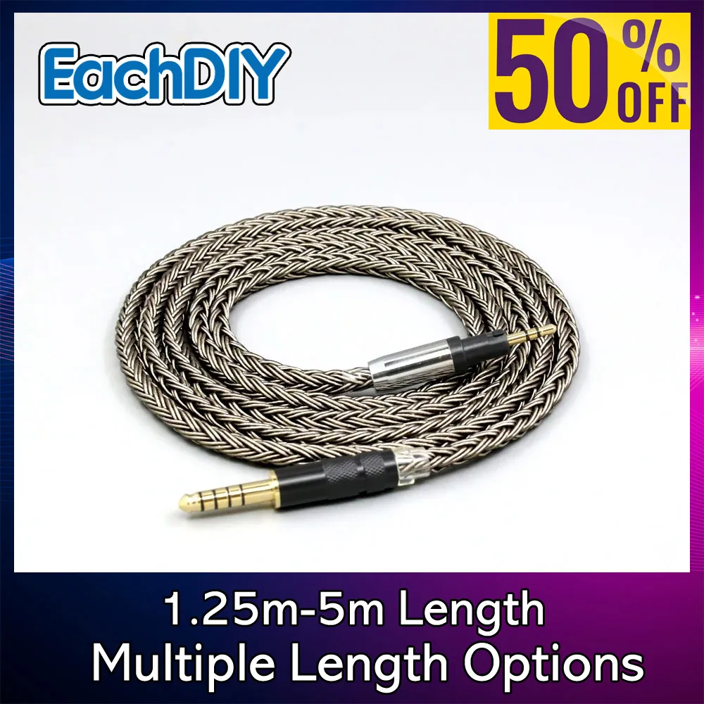 16 كور سماعة كابل للصوت النمساوي Hi-X15 Hi-X65 Hi-X50 X55 سماعة رأس رمادي مطلي بالفضة 8836