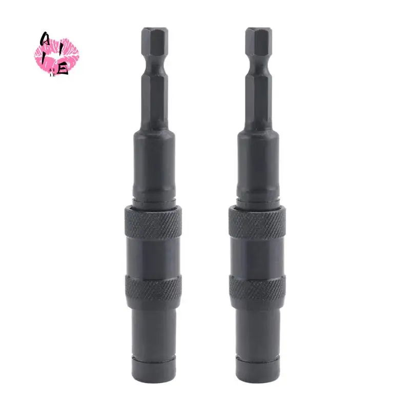 A11E-2 Pack Pivoting Bit Tip Holder, Magnetic Screw Drill Tip 1/4Inch Hex Shank, Quick Change Locking Bit Holder
