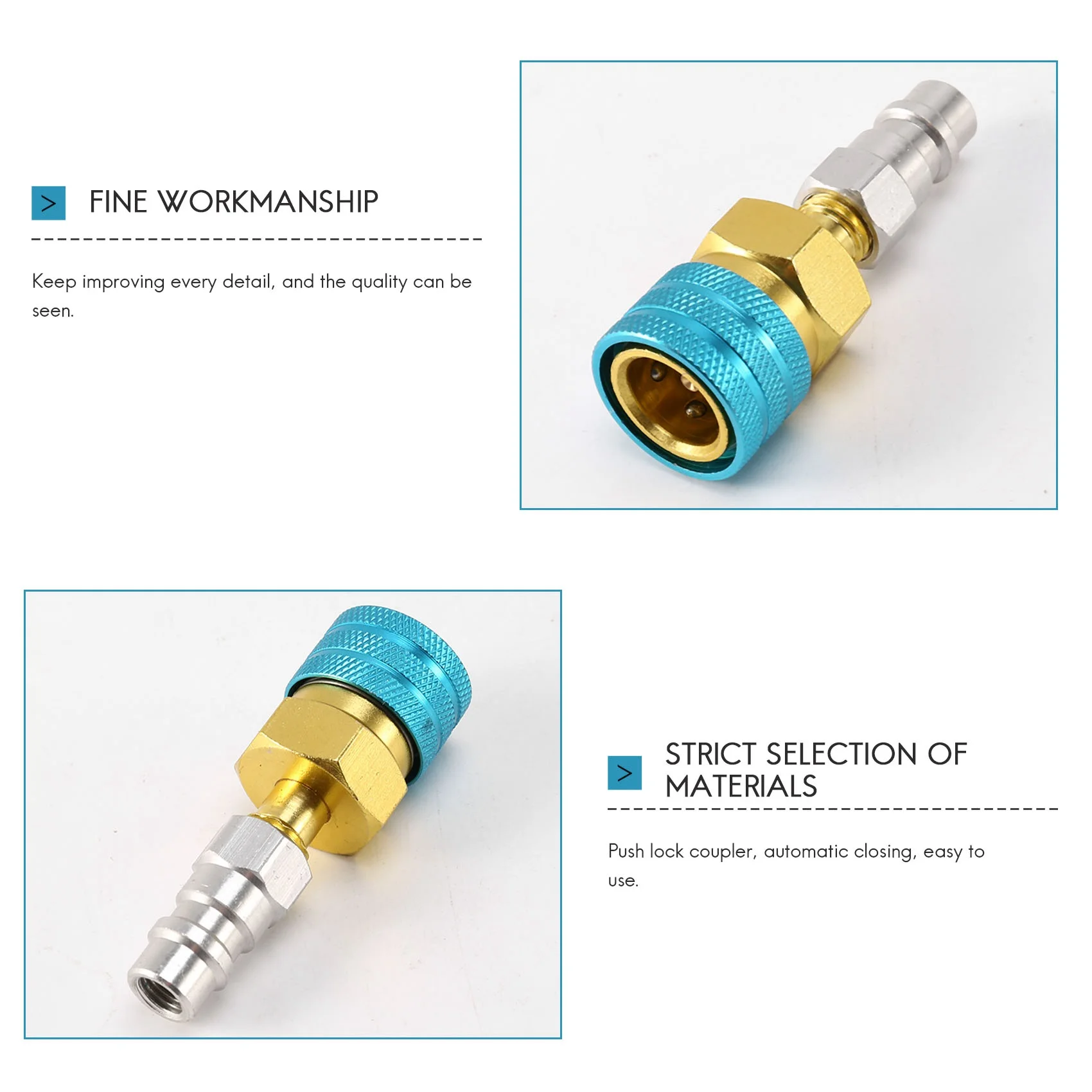 R1234Yf-R134A 로우사이드 퀵 커플러, R12-R134A 호스 어댑터 피팅 커넥터, 자동차 에어컨 AC 충전용