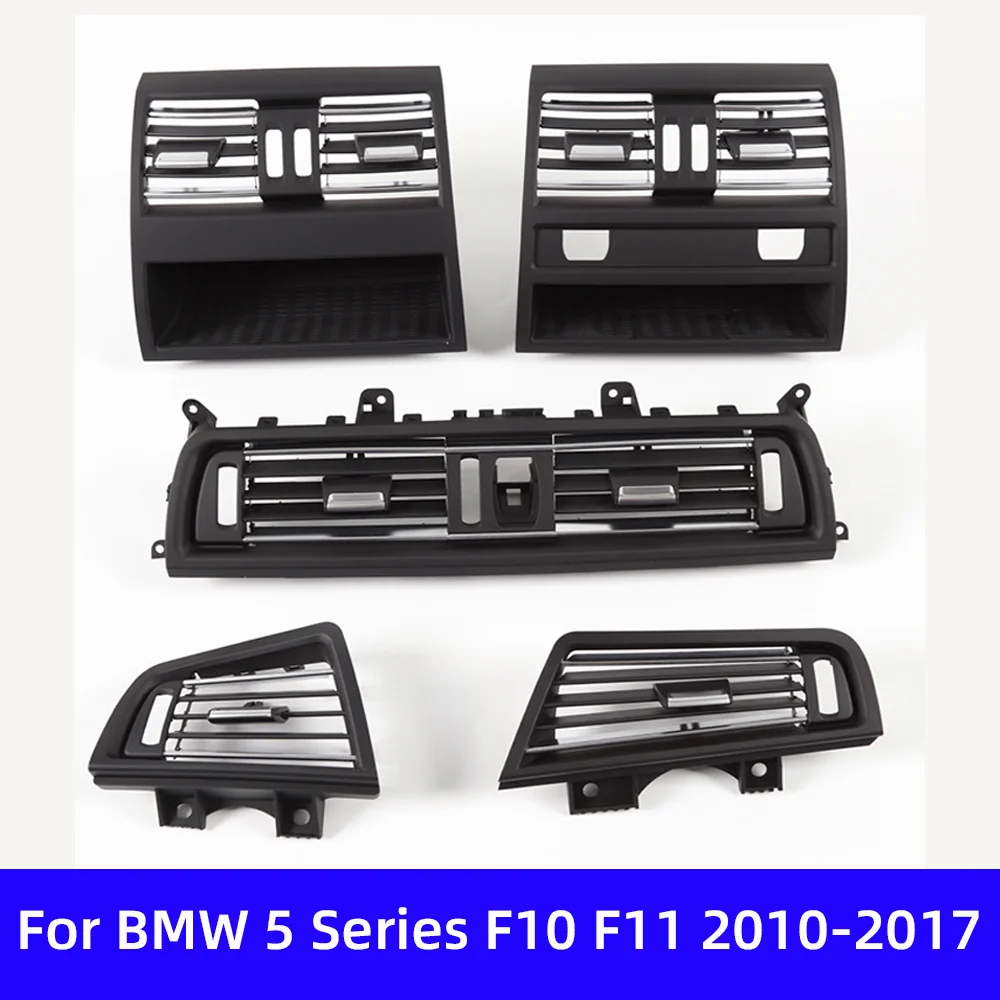 For BMW 5 Series F10 F11 520i 2010-17 LHD Car Front Rear Left Right  Air Conditioning Chromed AC Vent Grille Outlet Cover Panel