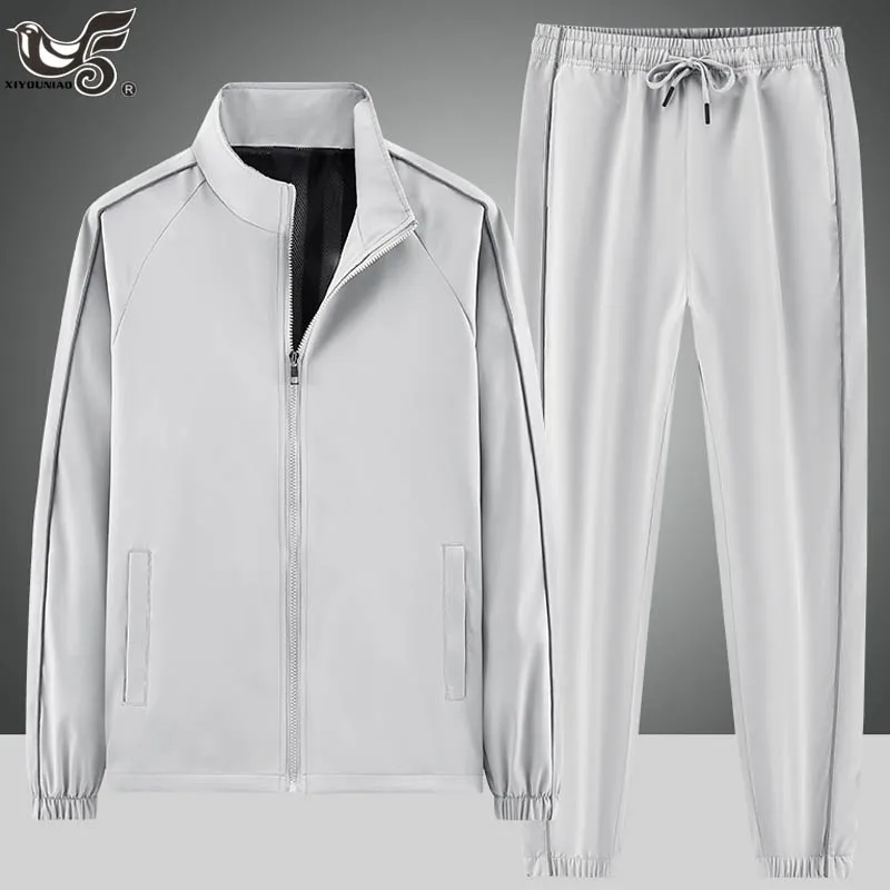 Men's Casual Tracksuits Long Sleeve Jogging Suits Sweatsuit Sets Track Jackets and Pants 2 Piece Running Sportsuits Men Clothing