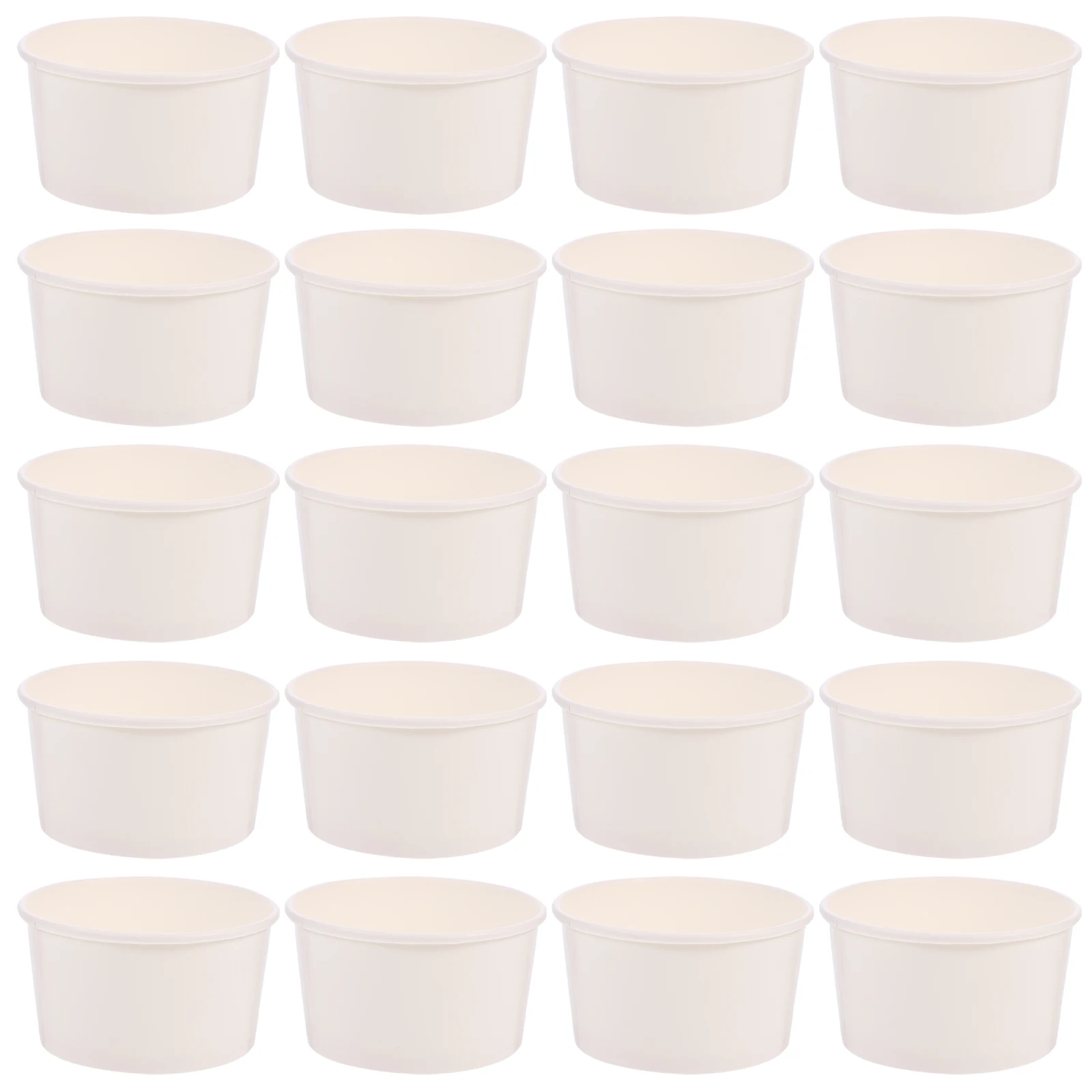 

100Pcs Paper Dessert Cups Disposable Ice Cream Cups Mousse Cake Bowls Yogurt Jelly Pudding Cups Snack Bowls 3oz 5oz 8oz