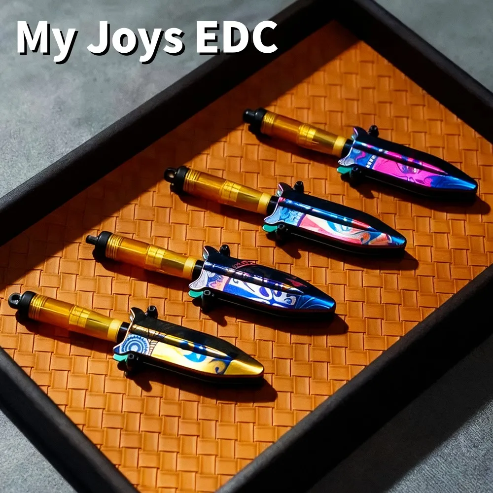 My Joys EDC YINIAN ZHI JIAN Titanium Random Color Fidget Spinner Push Slider Fidget Toys For Adults Stress Relief Toy